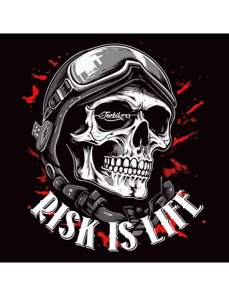 Tee-shirt moto vintage risk is life