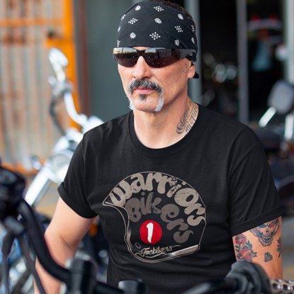 Tshirt moto casque jet vintage