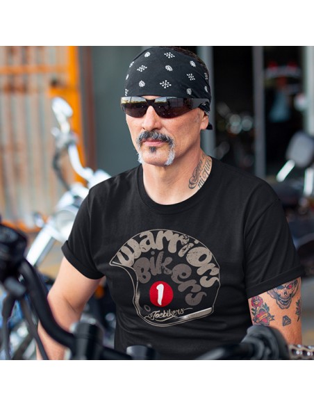 Tshirt moto casque jet vintage